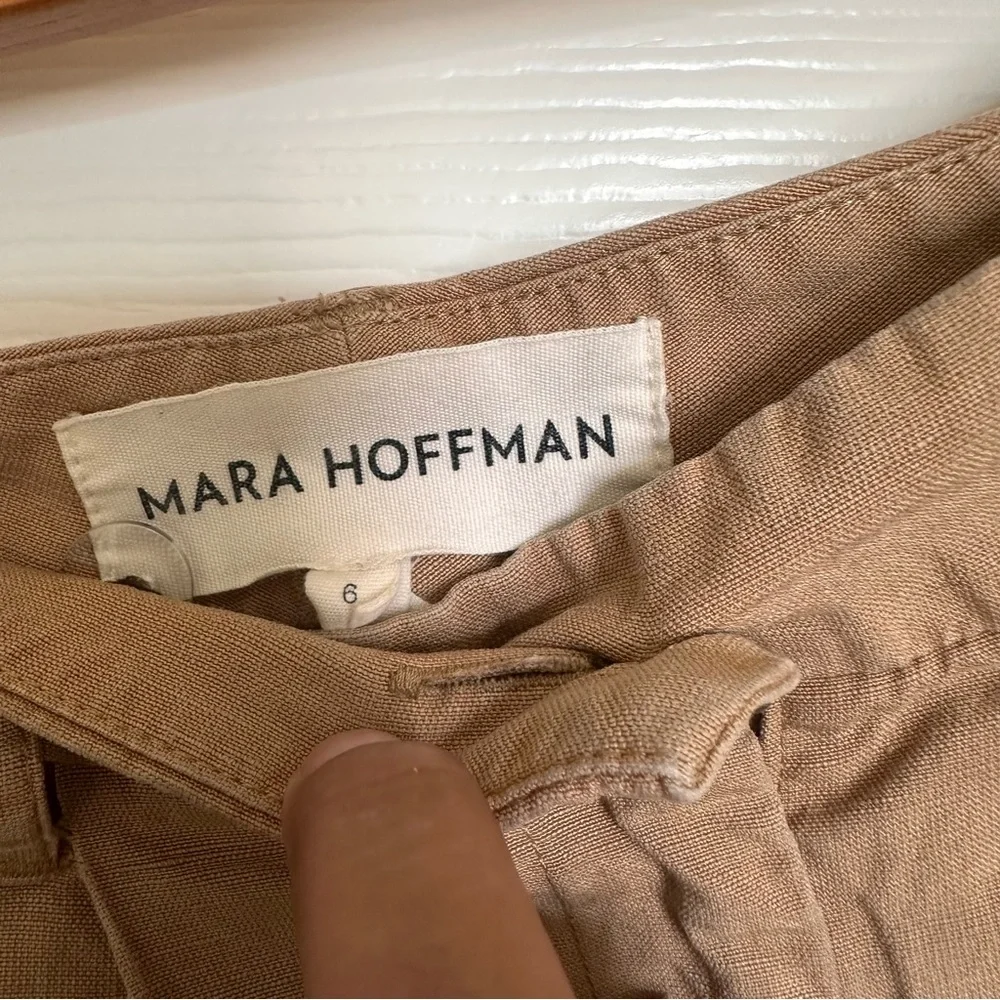 Mara Hoffman Brown Chino pants Linen Size 6 - Picture 3 of 9